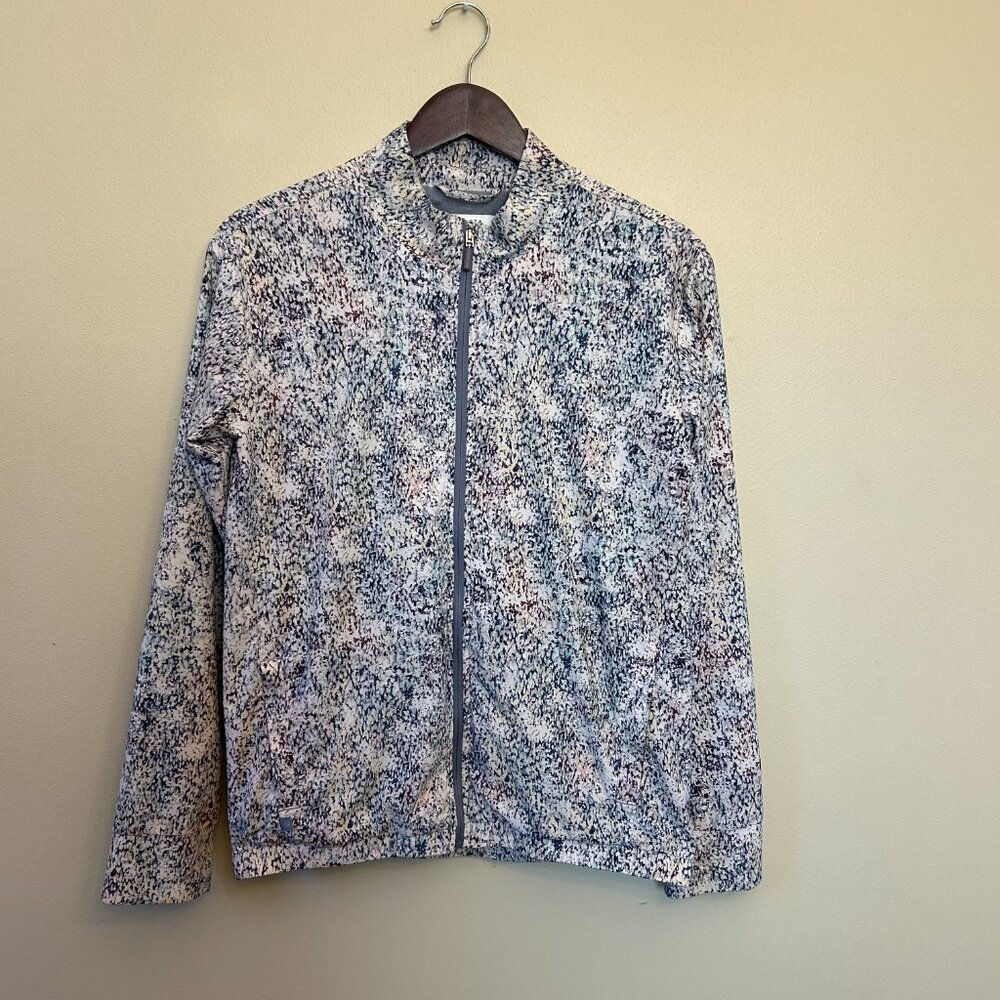 Athleta Girl Ice Strom Full Zip Jacket XXL/16 Gray Multicolor